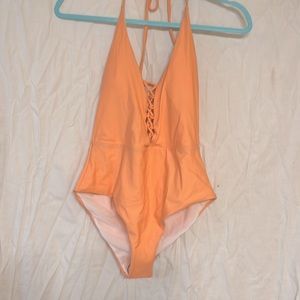 One Piece Peach Swimsuit
